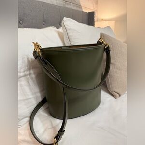 Olive Green Coach Bucket Bag